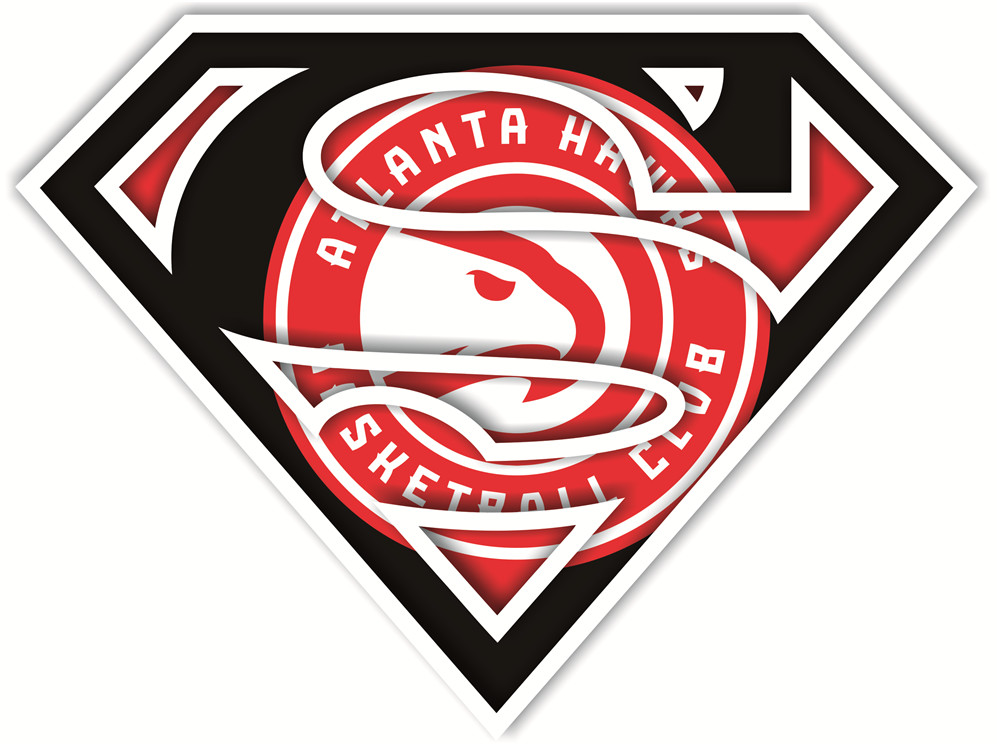 Atlanta Hawks superman iron on heat transfer
